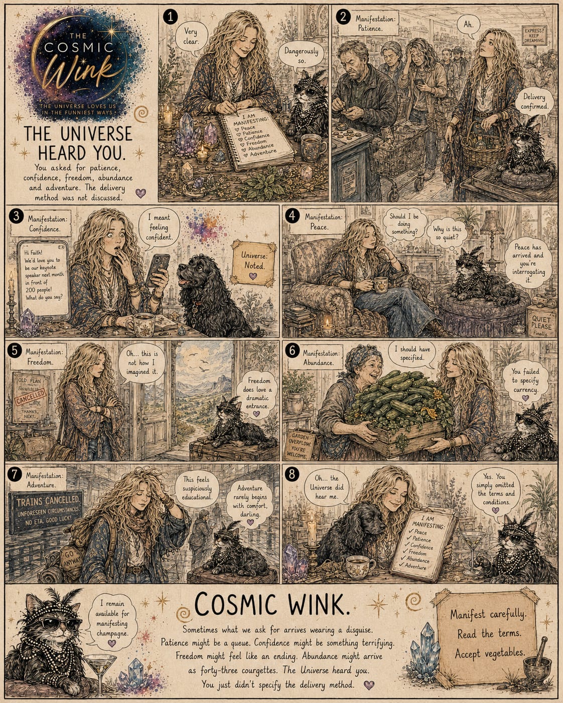The Cosmic Wink artwork ~ The Universe Heard You